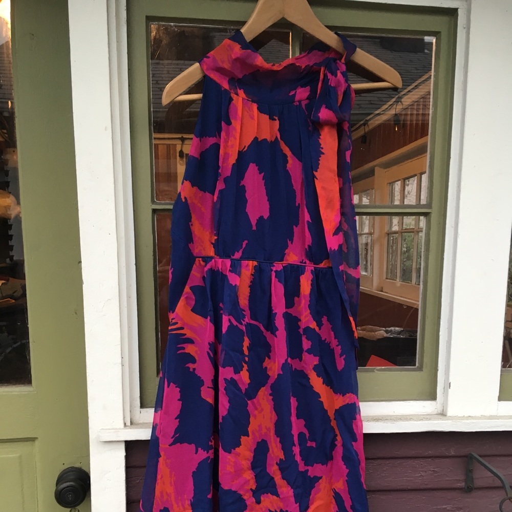 DIANE von FURSTENBERG mult color floral silk dress